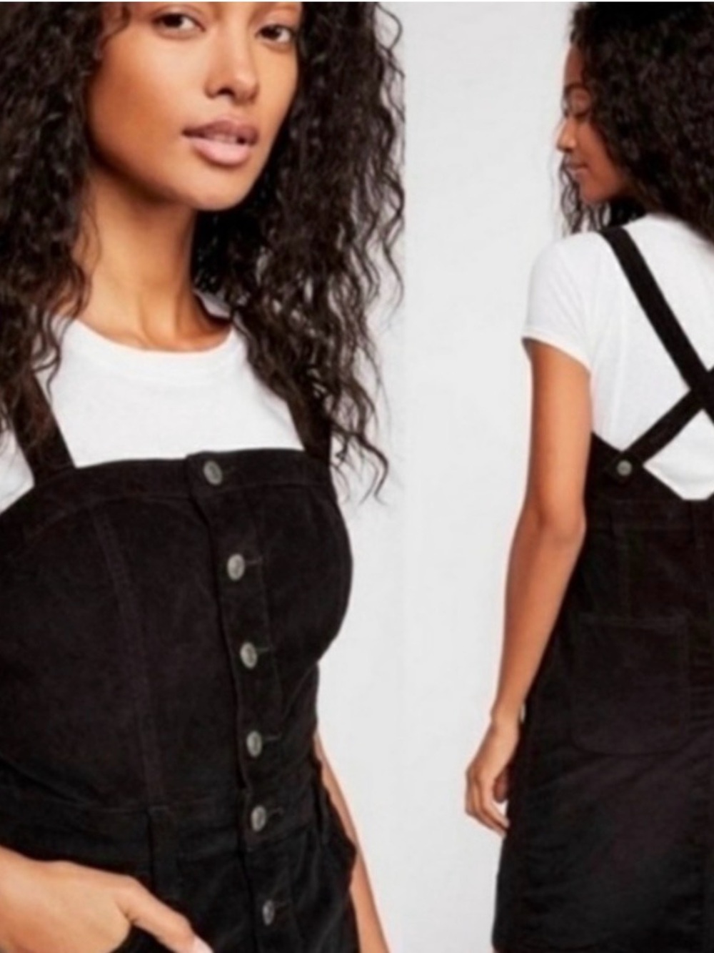 Free People corduroy overalls dress
